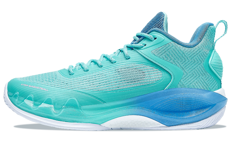 XTEP Light Attack Textile, Synthetic Leather Slip Resistant Abrasion Resistant Breathable Coverage Support Mid top