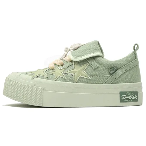 KAALIXTO Slip Resistant Abrasion Resistant Low top Canvas Shoes Unisex Green