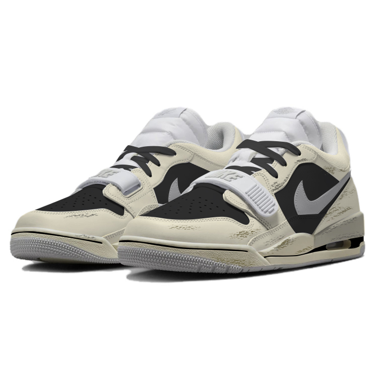 Jordan Legacy 312 Ruins Slip Resistant Abrasion Resistant Low top Vintage Basketball Shoes Men’s Beige Yellow Black