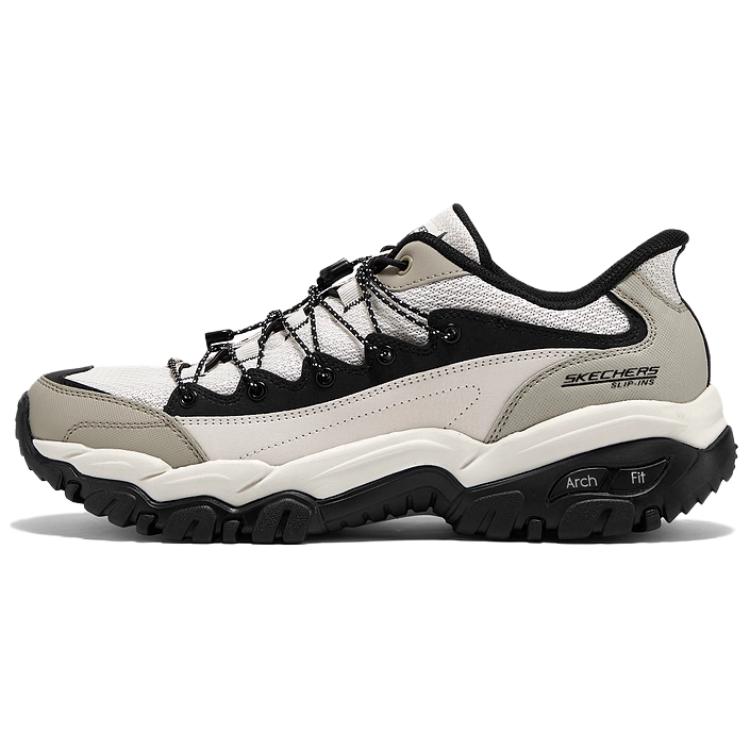 Skechers Abrasion Resistant, Waterproof, And Breathable, Lightweight, Thermal Low top Hiking Shoes Men’s Beige Gray