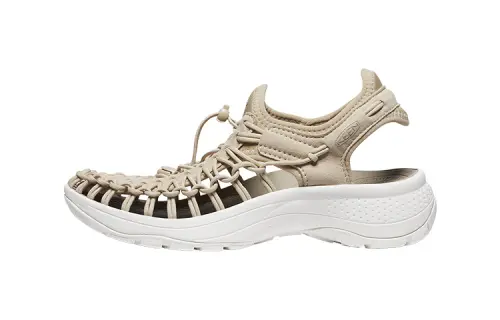 Keen Uneek Astorla Abrasion Resistant Slip Resistant Cushioning Support Beach Sandals Women's White/Light Gold