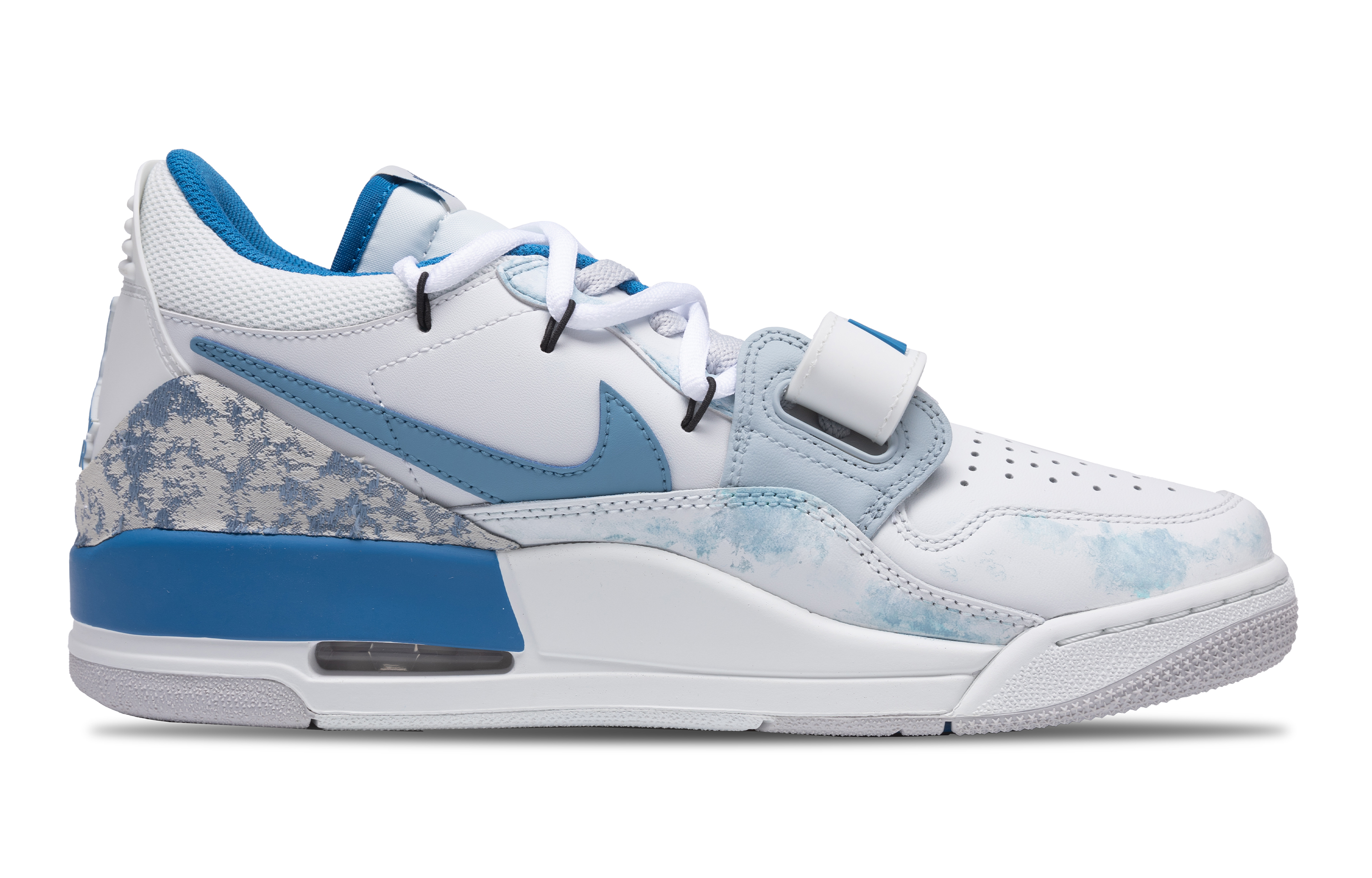 Jordan Legacy 312 Cushioning, Non Slip, And Waterproof Low top Vintage Basketball Shoes Men’s White Blue