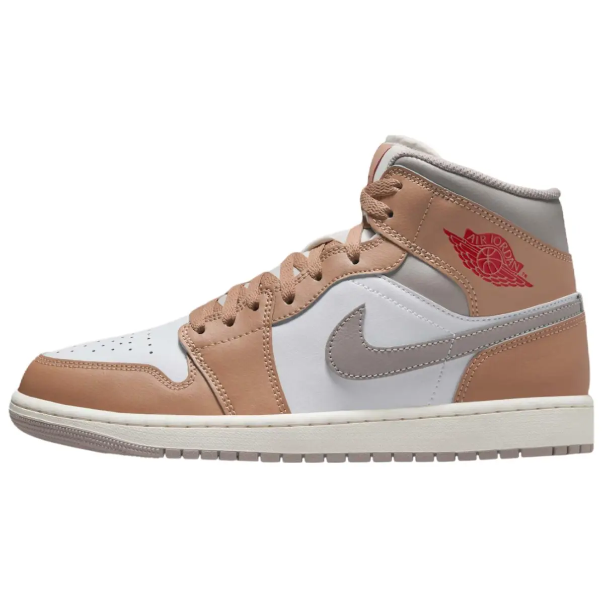Jordan 1 Mid Rattan White College Grey