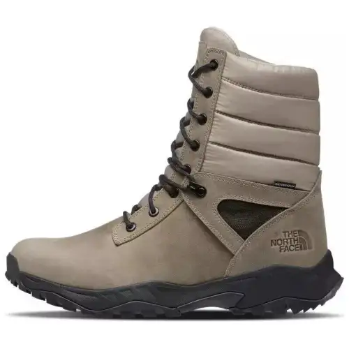 THE NORTH FACE ThermoBall Thermal Abrasion Resistant Short Mid Calf Snow Boots Men's Gray Brown