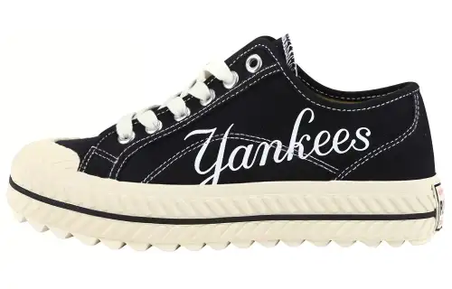 MLB Playball Slip Resistant, Abrasion Resistant, Lightweight Low top Canvas Shoes Unisex Black