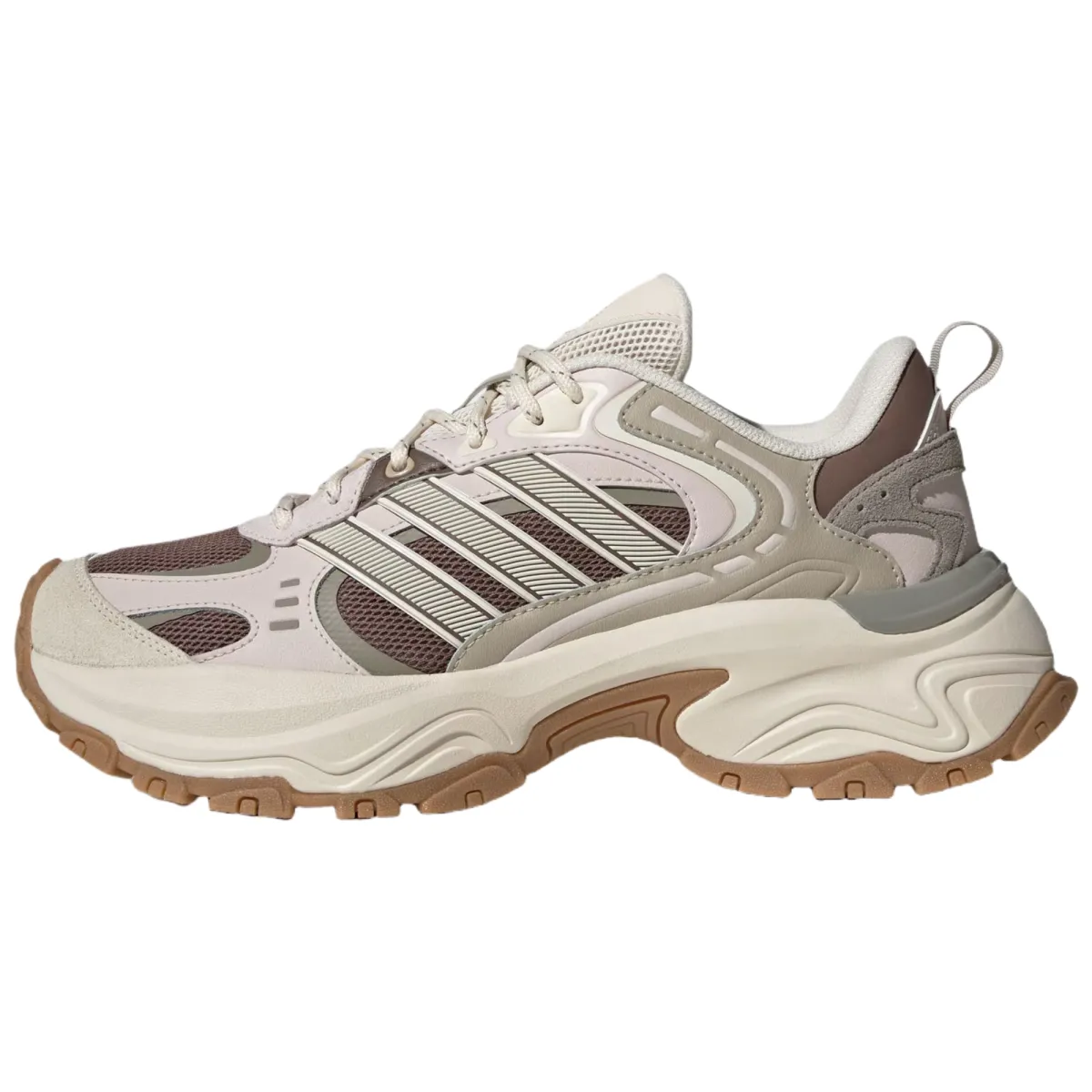 Adidas SHADOW FEVER Slip Resistant Abrasion Resistant Low top Chunky Sneakers Unisex White Brown