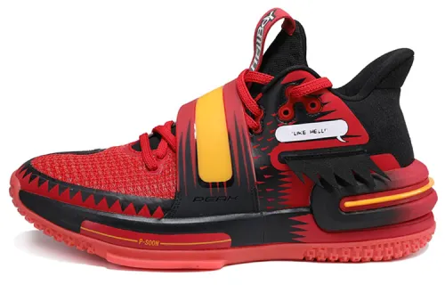 PEAK Flash 2 Generation Basketball Shoes Men's Mid Top Red/Black