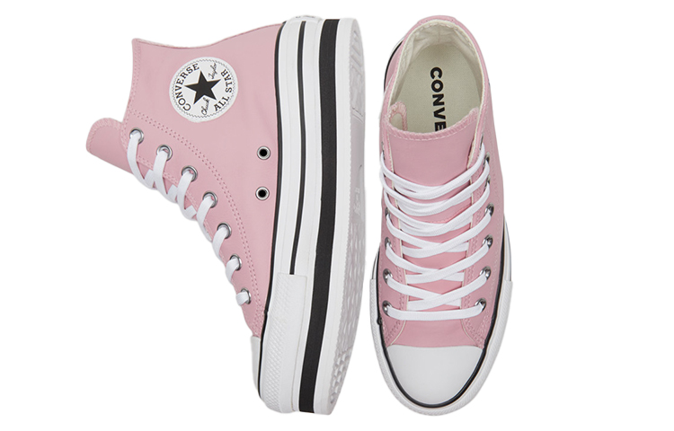 Женские кеды Converse All Star Chuck Taylor (розово-белые) — Розовый / белый — фото 5