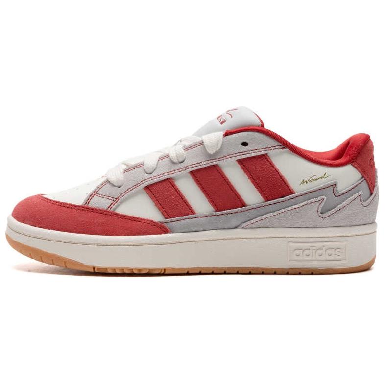 Adidas WCARD ADV Synthetic Leather Comfortable Breathable And Lightweight Low top Tennis Shoes Unisex White Red