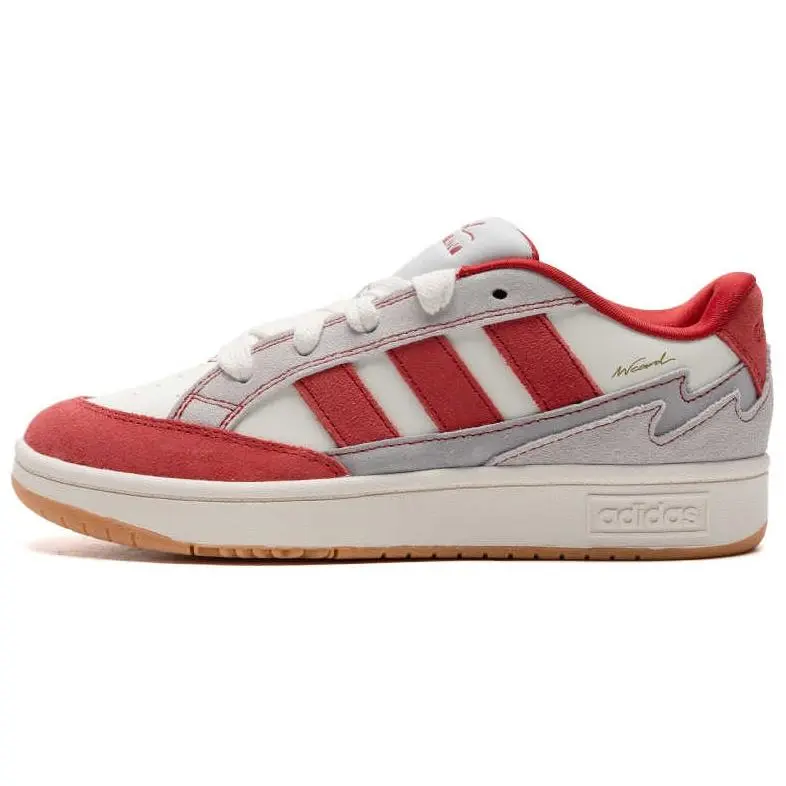 Adidas WCARD ADV Synthetic Leather Comfortable Breathable And Lightweight Low top Tennis Shoes Unisex White Red