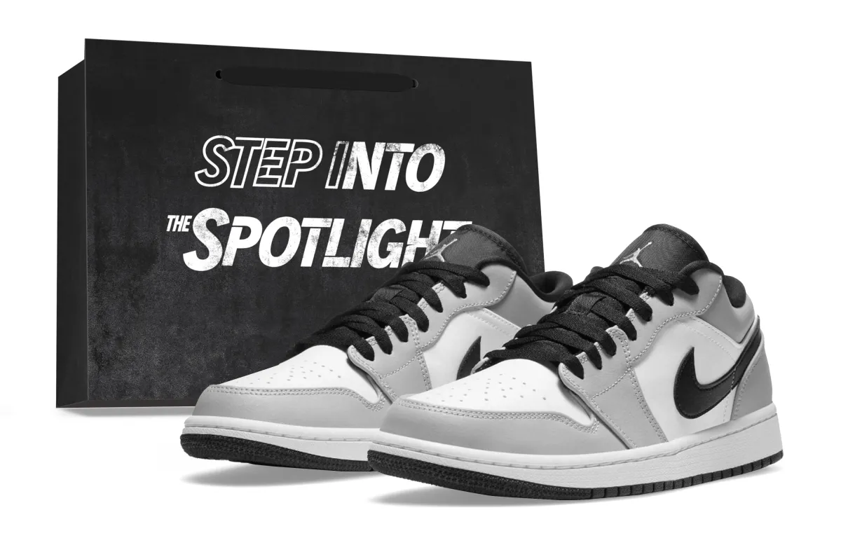Jordan Air Jordan 1 Low top Skateboard Shoes Unisex Smoke Gray