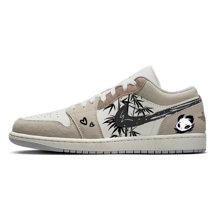 Jordan Air Jordan 1 Vintage Basketball Shoes Unisex Low Top White/Brown