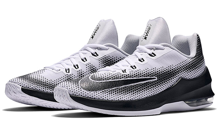 Мужские кроссовки Nike Air Max Infuriate Low (черно-белые) — фото 3