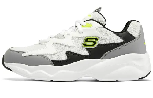 Skechers D'LITES AIRY Breathable Low top Chunky Sneakers Women's White Gray Green