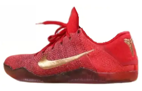Nike Kobe 11 Elite Low Comfortable Round Toe Abrasion Resistant Breathable Low top Basketball Shoes Men's Red