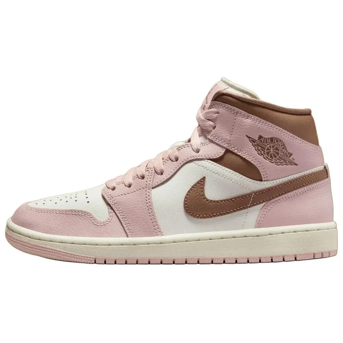 Jordan 1 Mid Pink Oxford Brown Women's