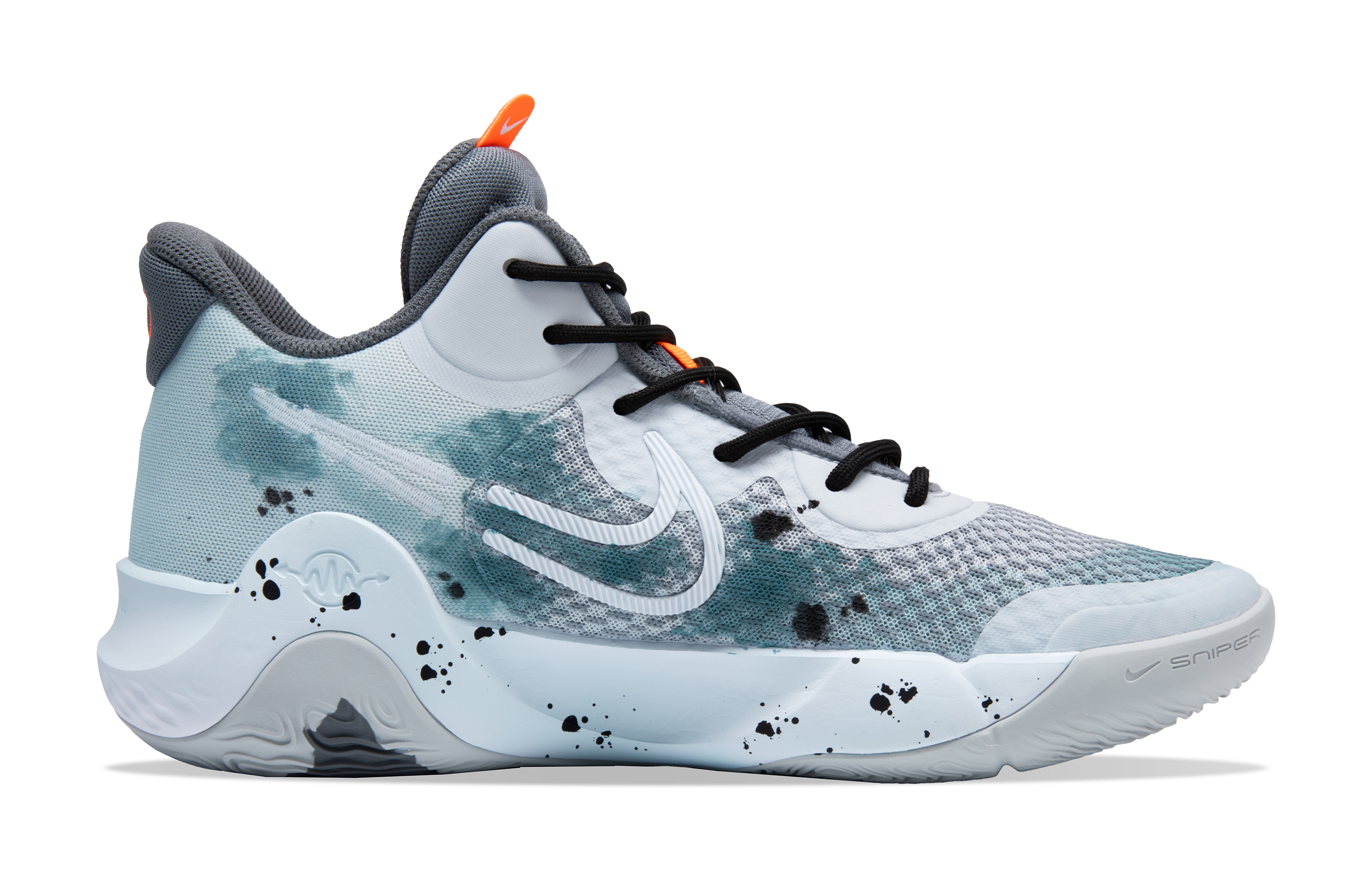 Nike KD Trey 5 IX Fighting The Holy Sun Slip Resistant Abrasion Resistant Mid top Basketball Shoes Unisex Cyan Black