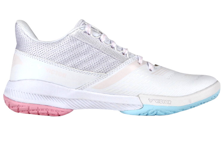 VICTOR Comfortable Cushioning, Wear Resistant Low top Badminton Shoes Unisex White