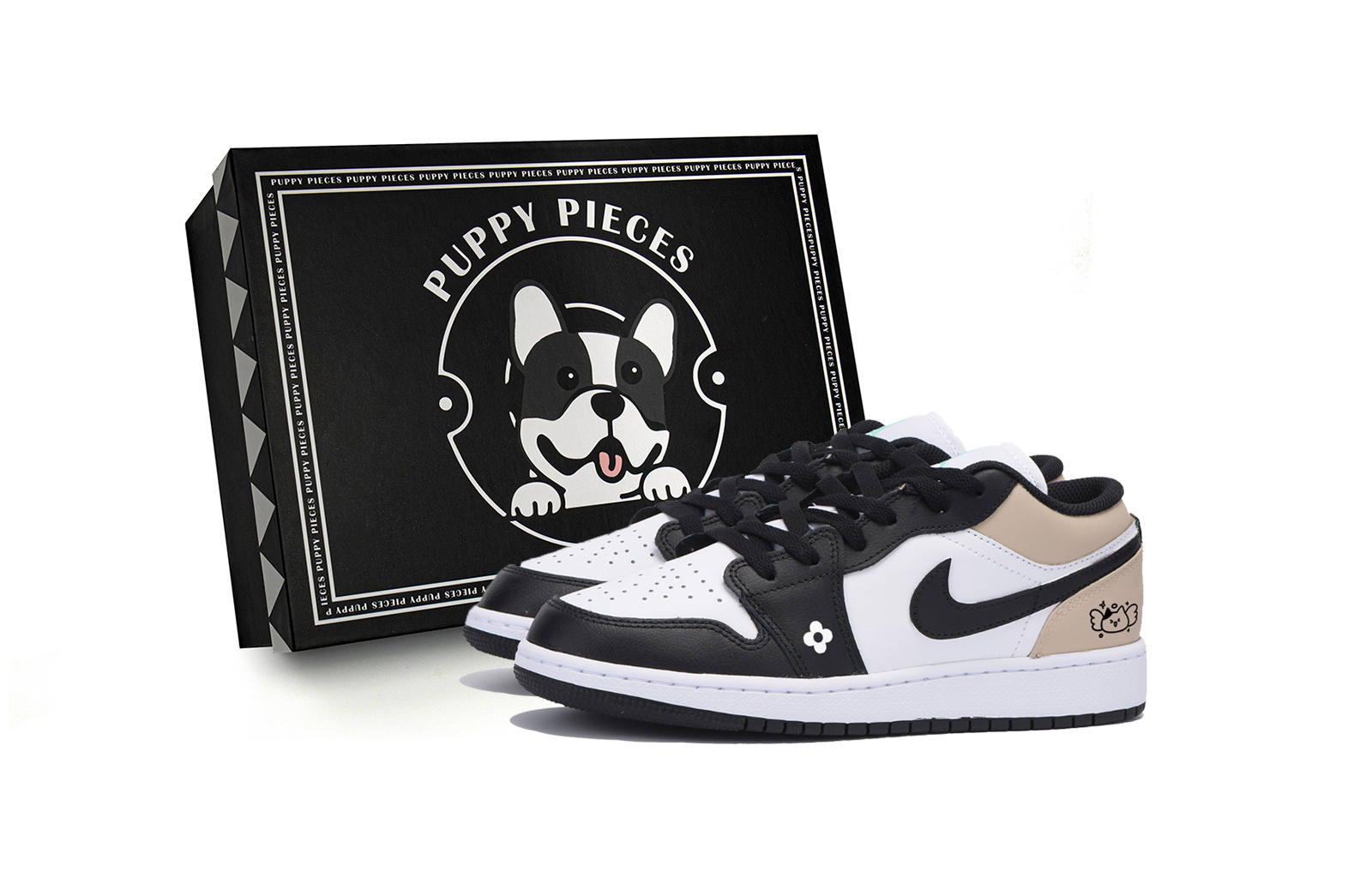 Jordan Air Jordan 1 Swaying Latte, Special Shoe Box Slip Resistant Low top Vintage Basketball Shoes Men’s White Brown