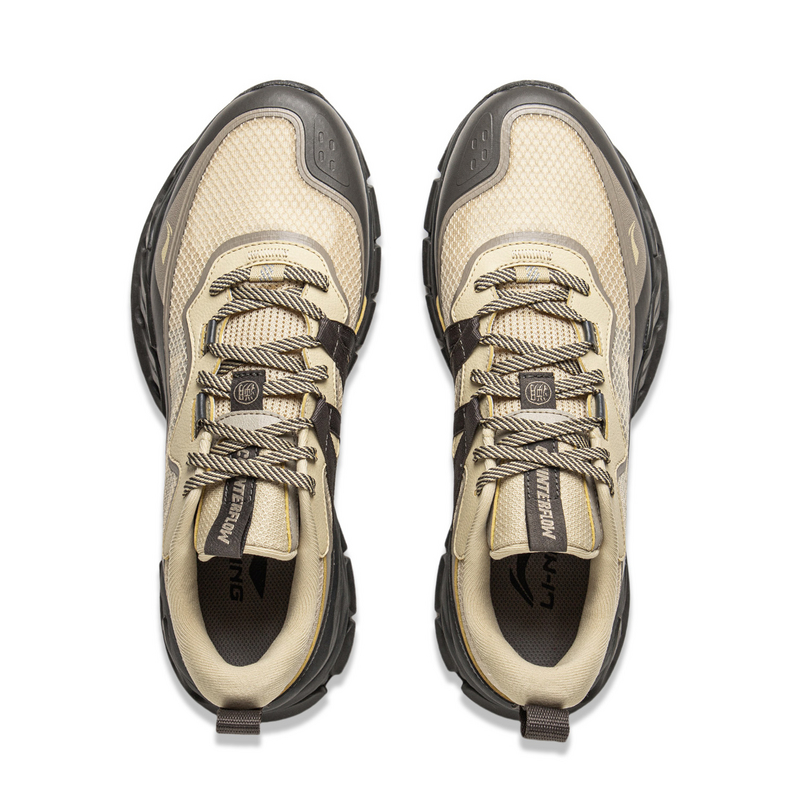 Li Ning Outdoor CF Tracing, Leisure Walk V3 Slip Resistant Abrasion Resistant Low top Hiking Shoes Men’s Khaki Gray