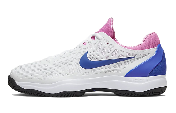 Nike Zoom Cage 3 Non slip Lightweight Low top Tennis Shoes Unisex Blue White Pink