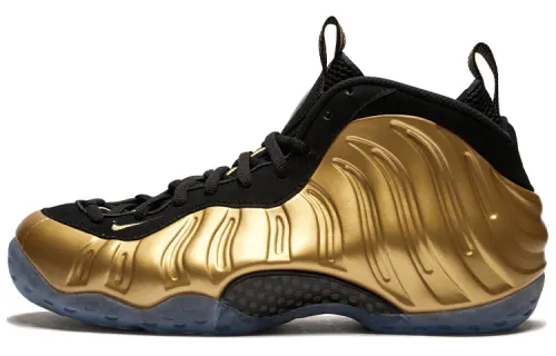 Nike Foamposite One Metallic Gold OG model spray foam shock-absorbing anti-slip mid-top retro basketball shoes men's gold