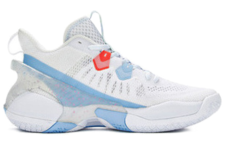 361° Abrasion Resistant Breathable Abrasion Resistant Breathable Mid top Basketball Shoes Men’s White Blue