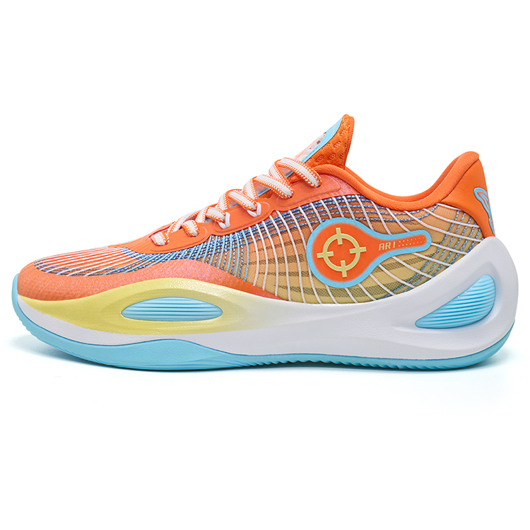 RIGORER Reaves 1 Cushioning Slip Resistant Abrasion Resistant Low top Basketball Shoes Men’s Sun Orange Azure