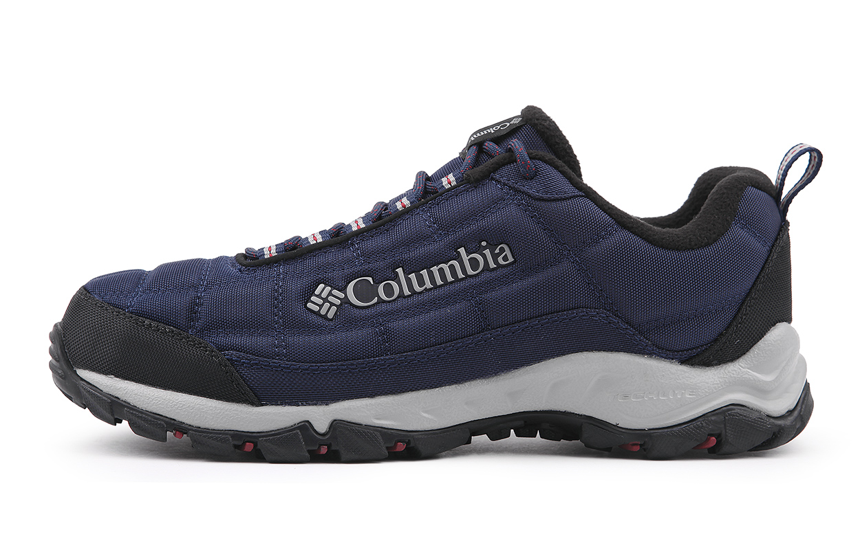Columbia Columbia Hiking Fabric Velvet Lining Casual Outdoor Shock Absorbing Anti-Slip Wear Resistant Impact Resistant Lightweight Warm Low-top Hiking Shoes Men's Navy Blue