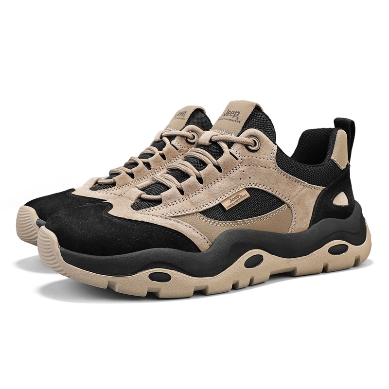 Jeep Abrasion Resistant Abrasion Resistant Low top Mountaineering Shoes Men’s Light Khaki