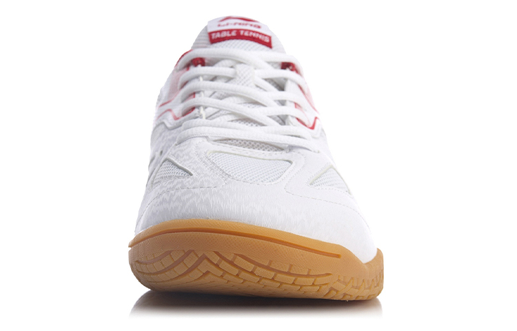 LINING Hawk-Eye Men’s Table Tennis Shoes — White/Red
