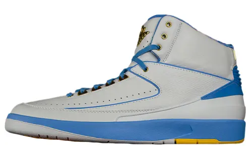 Jordan Air Jordan 2 Pack Slip Resistant High top Vintage Basketball Shoes Men's White Blue