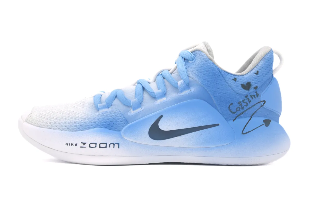 Nike Hyperdunk X Abrasion Resistant Breathable Moisture Wicking Low top Basketball Shoes Men's Blue White
