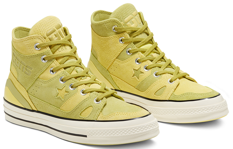 Кеды Converse 1970s All Star Earth Tone Suede Chuck 70 E260 High Top (желтый) — фото 3
