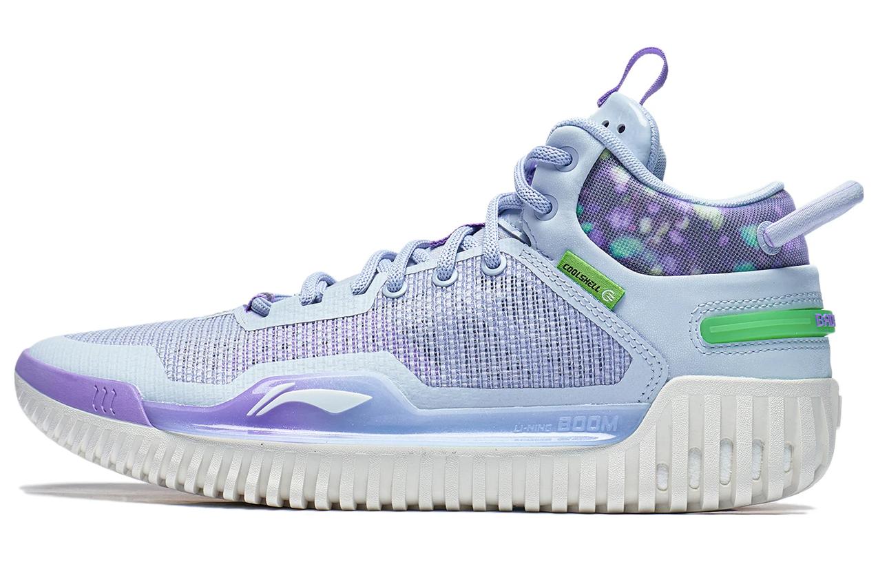 LiNing Badfive 3 Cushioning Anti-Slip And Wear-Resistant Low-Top Basketball Shoes Men's Blue Purple