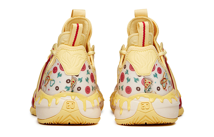 Anta GH2 Slip Resistant Abrasion Resistant Low top Performance Basketball Shoes Men's Yellow White Red