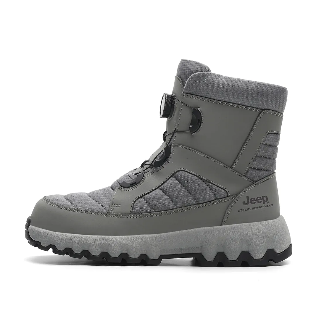 Jeep Fleece Lined Thermal, Slip Resistant, Abrasion Resistant Knee High Snow Boots Unisex Gray