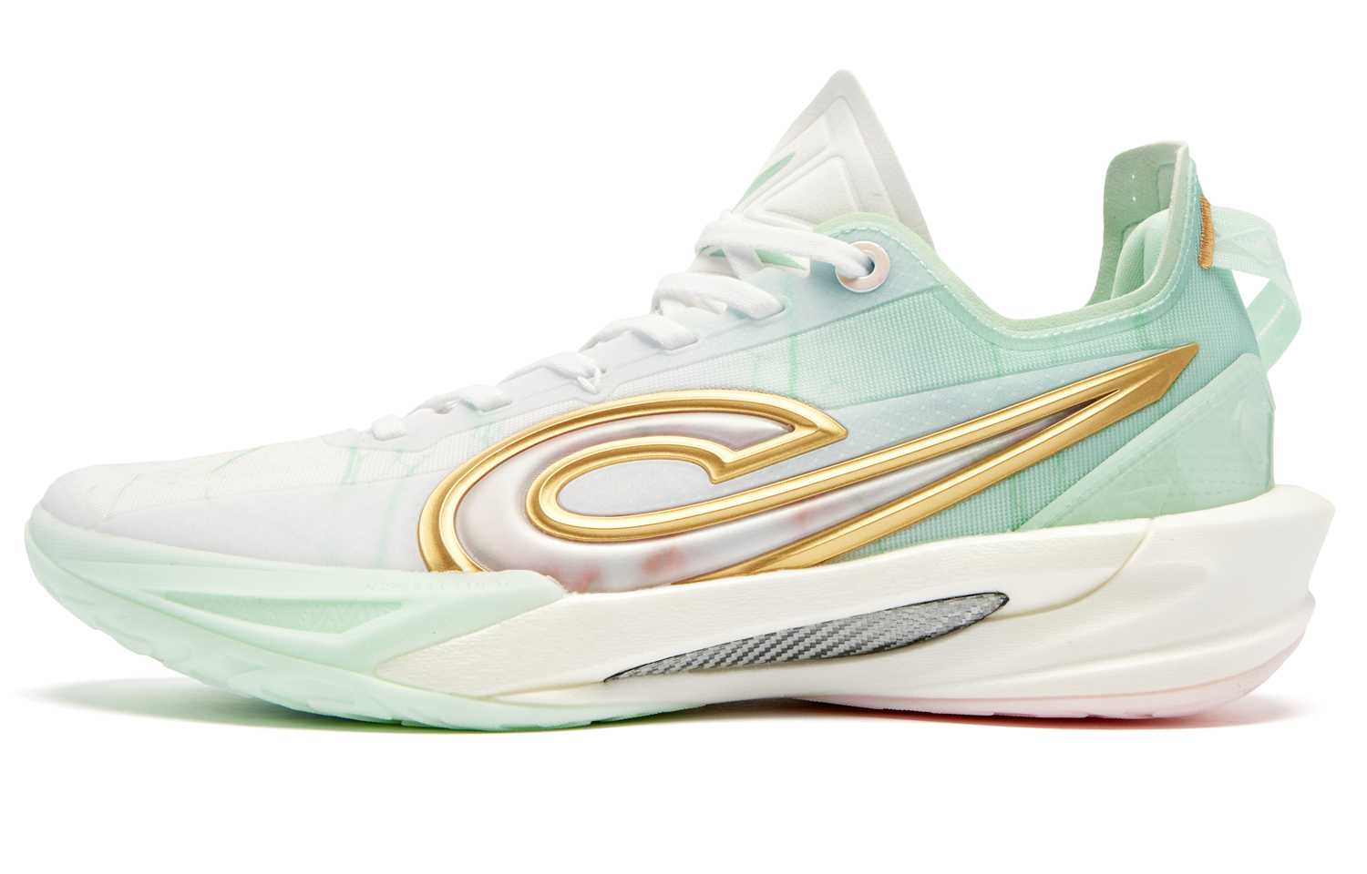QIAODAN Thorn RISE 2.0 Basketball Shoes Men’s Low Top Jordan White/Ice Porcelain Green