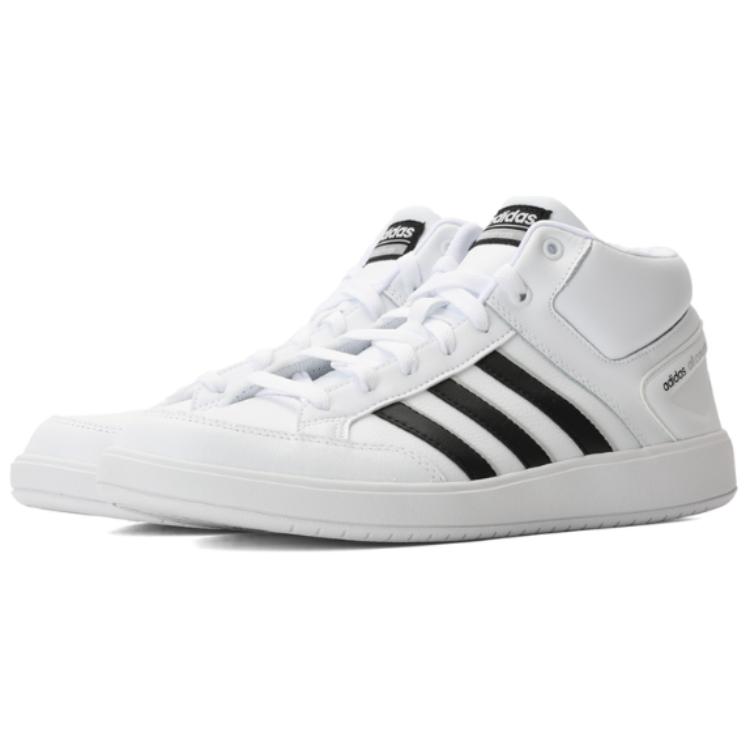 Adidas Cloudfoam All Court Slip Resistant Abrasion Resistant Mid top Tennis Shoes Unisex White