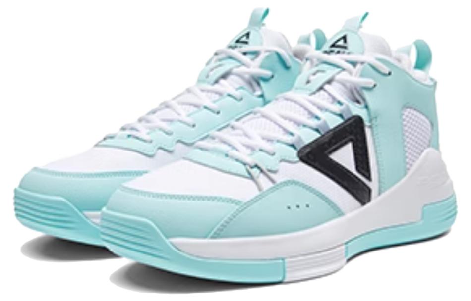 PEAK Blaze Textile, Synthetic Leather Slip Resistant Slip Resistant Low top Basketball Shoes Men's White Green