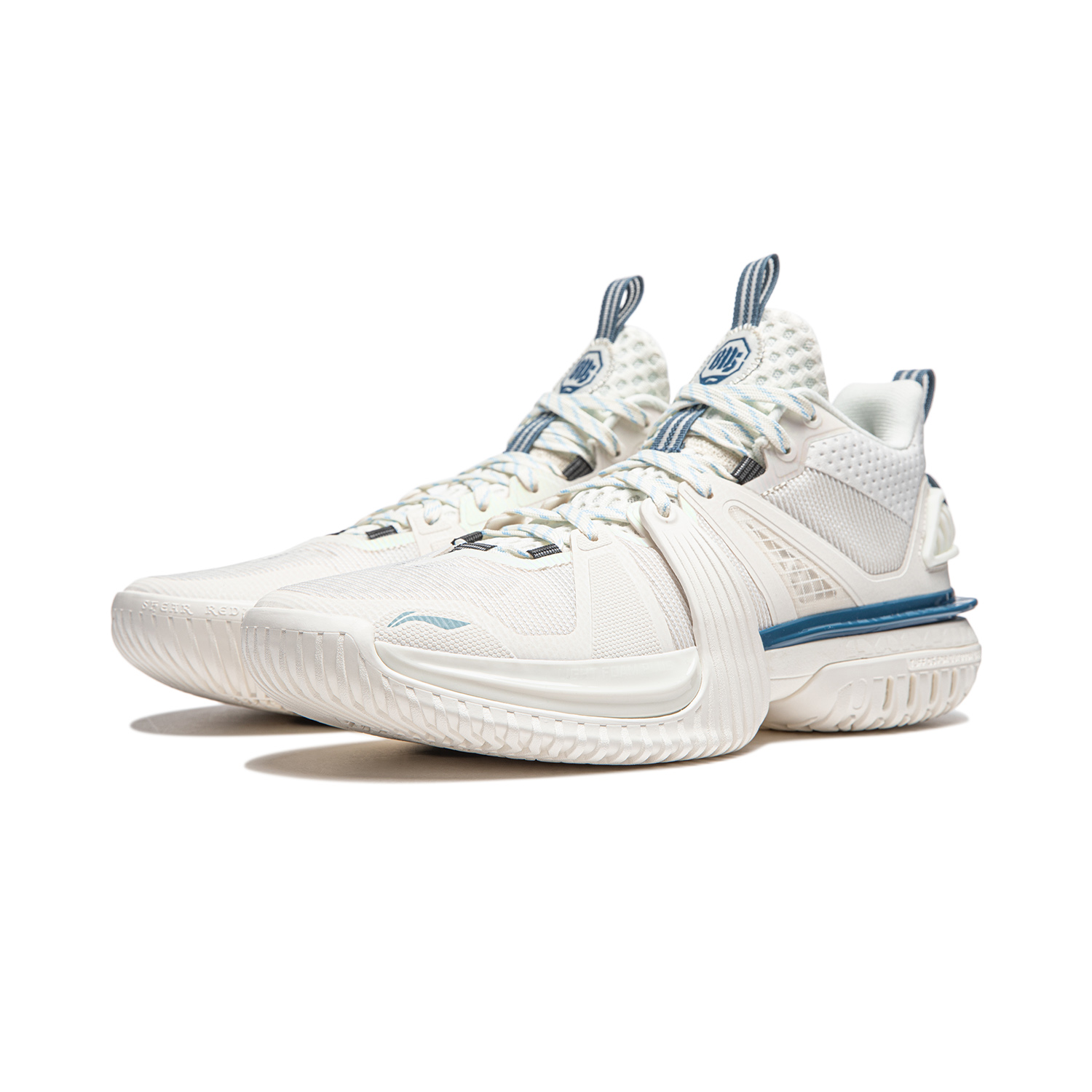 Li Ning Storm 2024 Cushioning Breathable Lightweight Rebound Low top Basketball Shoes Men’s Ivory
