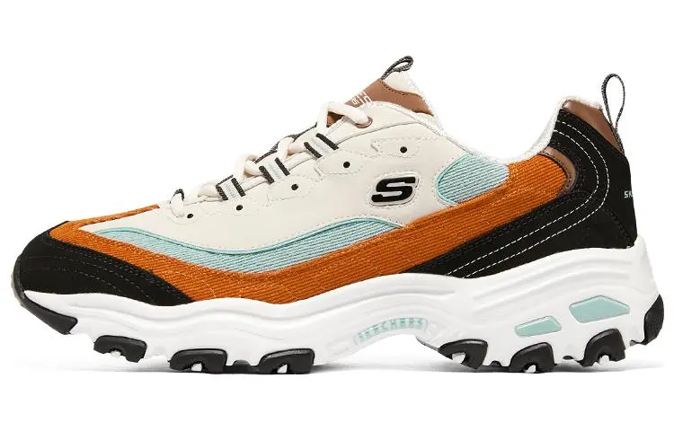 Skechers D'lites 1.0 Sneakers 'White Black Orange'