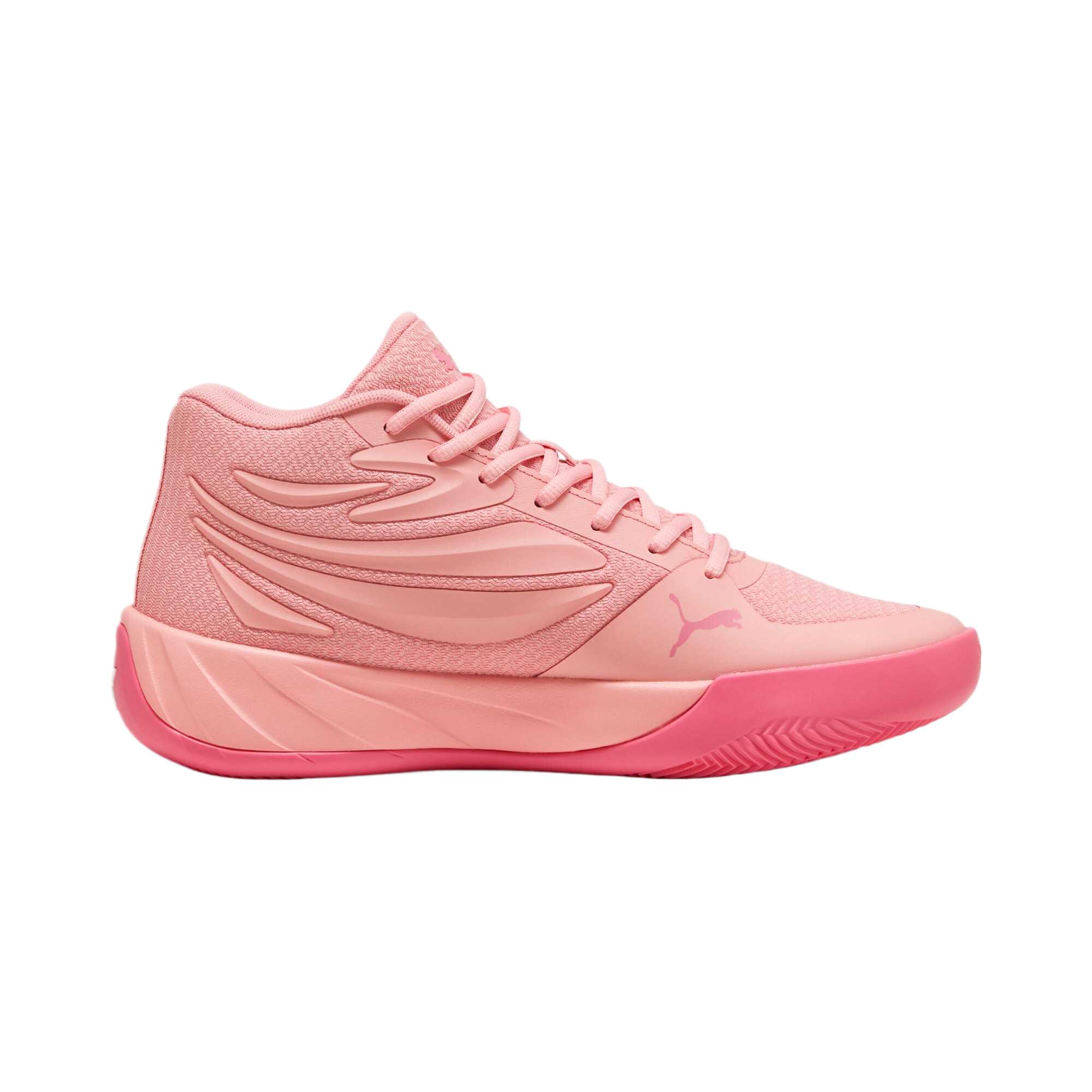 PUMA Trendy Slip Resistant Abrasion Resistant Mid top Basketball Shoes Unisex Pink