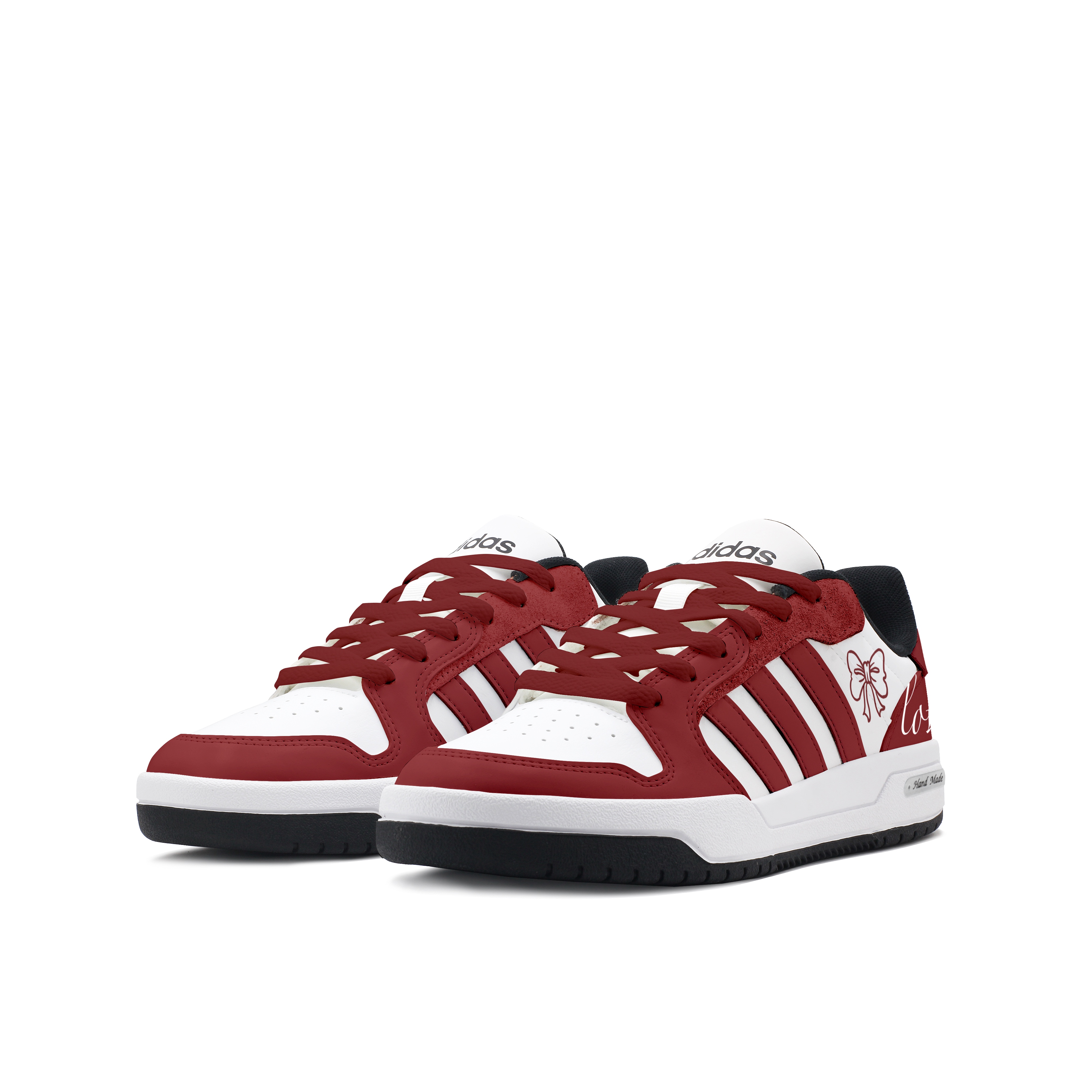 Adidas Neo Entrap Low top Vintage Basketball Shoes Unisex Red