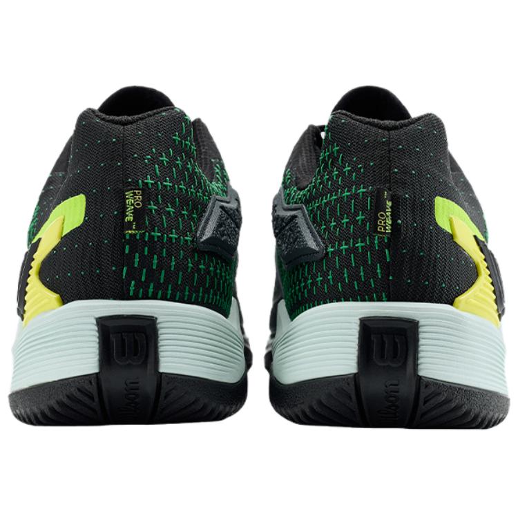 Wilson Rush Pro Abrasion Resistant Low top Tennis Shoes Men’s Black Green
