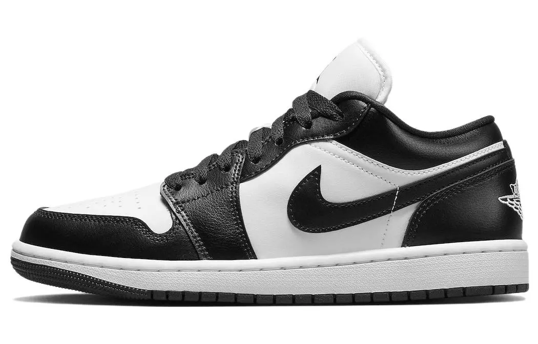 Jordan Air Jordan 1 'Panda' Black White Cushioning Slip Resistant Low top Vintage Basketball Shoes Women's