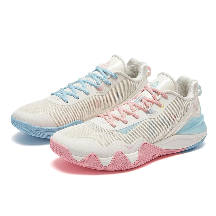 PEAK Taichi Origin 1.0 Slip Resistant And Abrasion Resistant Coverage Low top Basketball Shoes Men’s Blue Pink