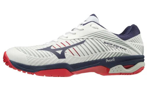 Mizuno Tennis Shoes Unisex Low Top White/Blue/Red