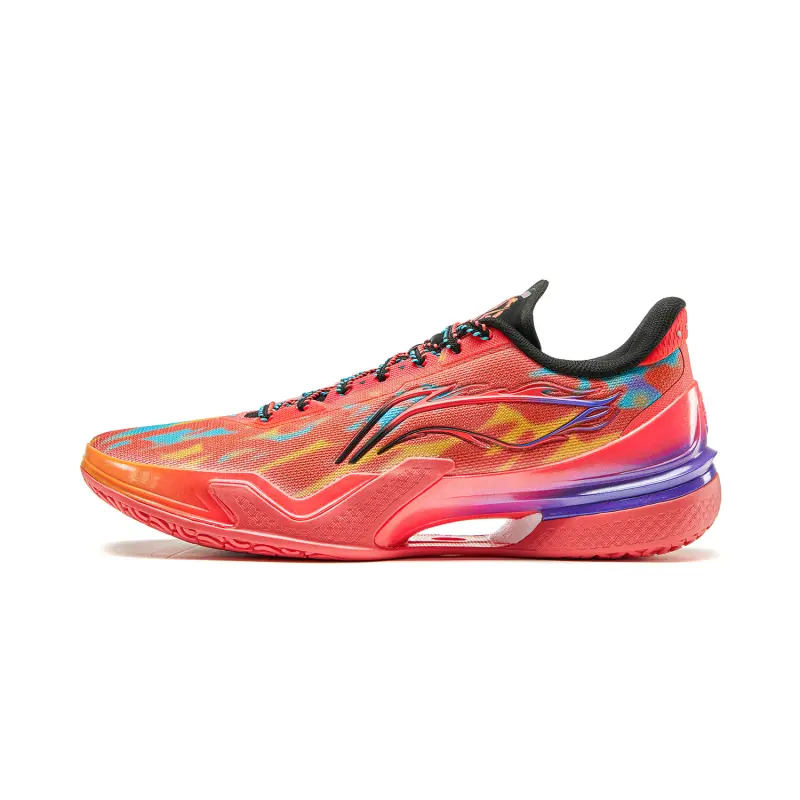 Li Ning Liren 5 Basketball Shoes Men's Low Top Fluorescent Flame Red