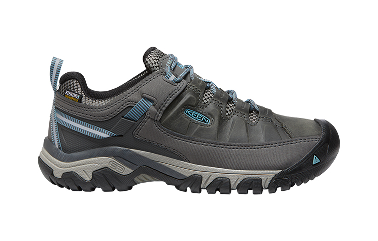 KEEN Targhee 3 WP Cushioning, Slip Resistant, Abrasion Resistant, Waterproof Low top Outdoor Shoes Unisex Gray Blue